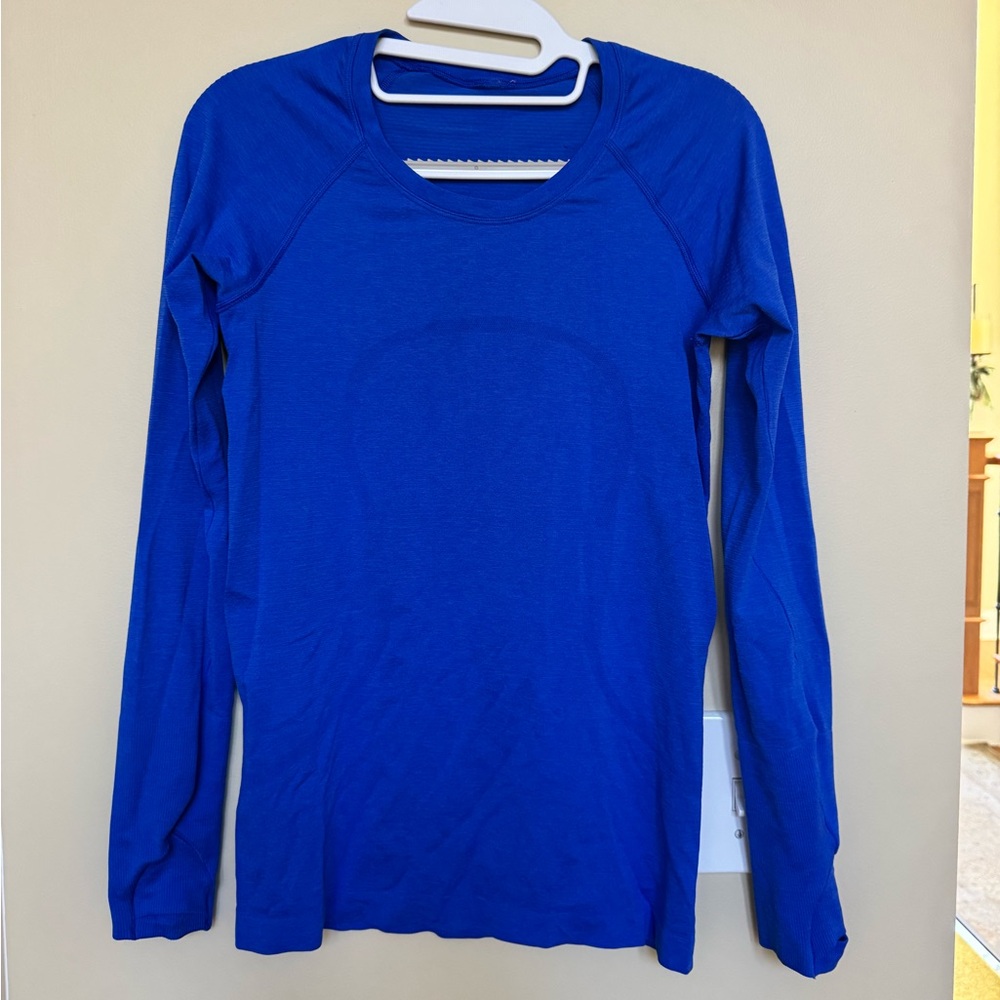 Lululemon Athletica Cobalt Blue Long Sleeve Shirt
